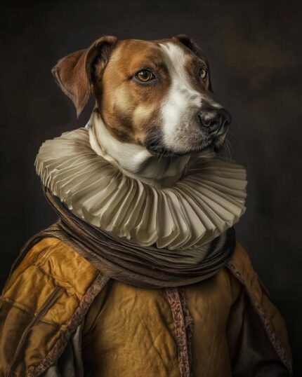 the rover dog renaissance portrait
