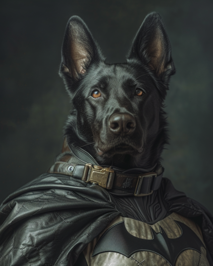 dark knight batman pet portrait custom design