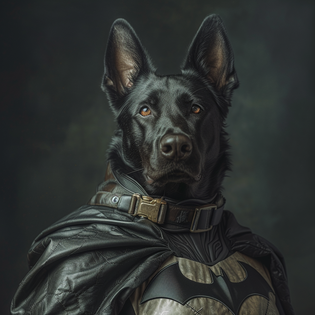dark knight batman pet portrait custom design