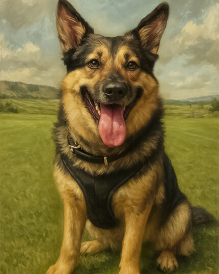 Best Buddy – Oil Painting Style Pet Portrait