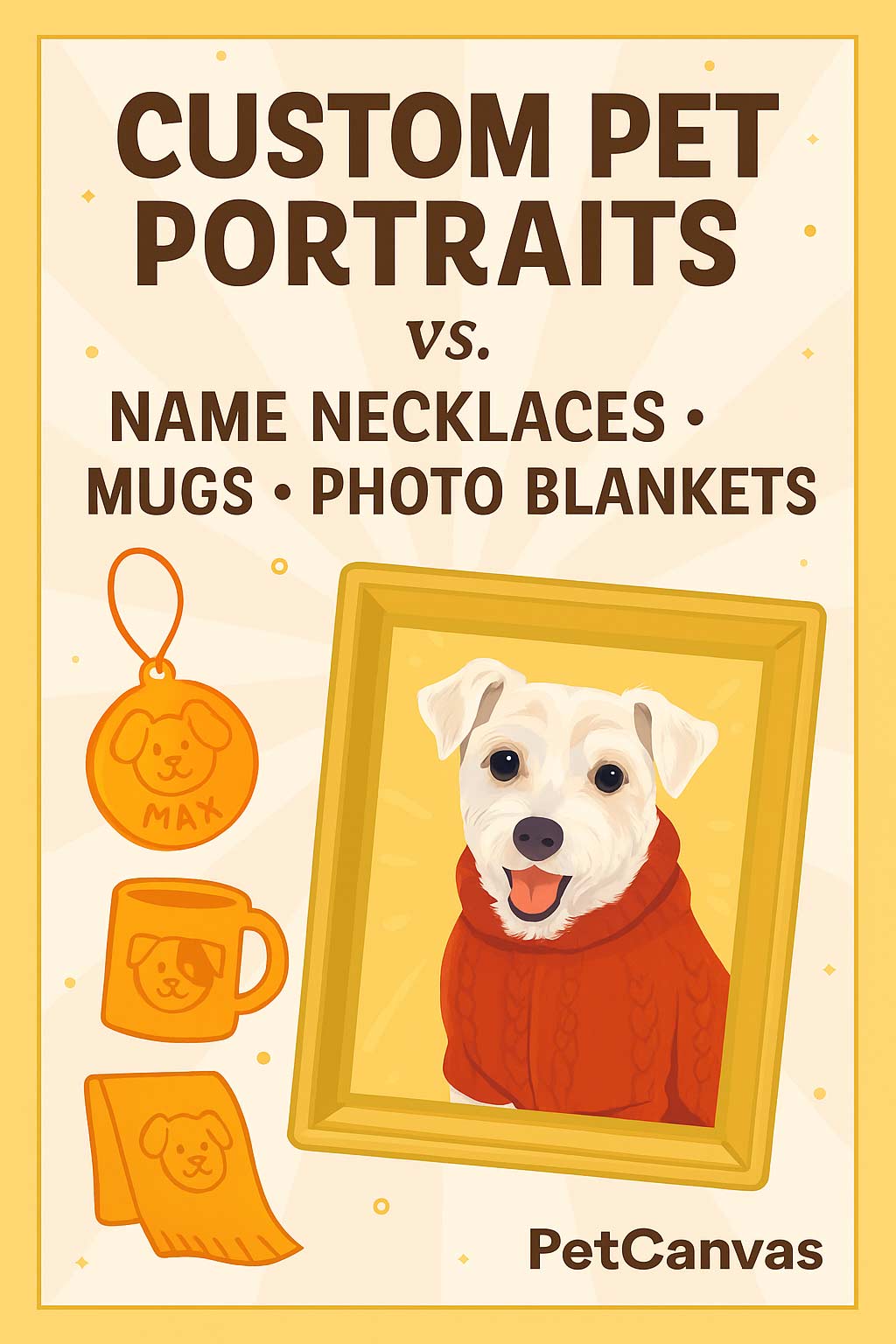 Pet portrait artwork for pets and dogs.