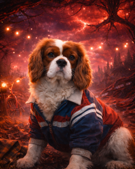 stanger things dog portrait